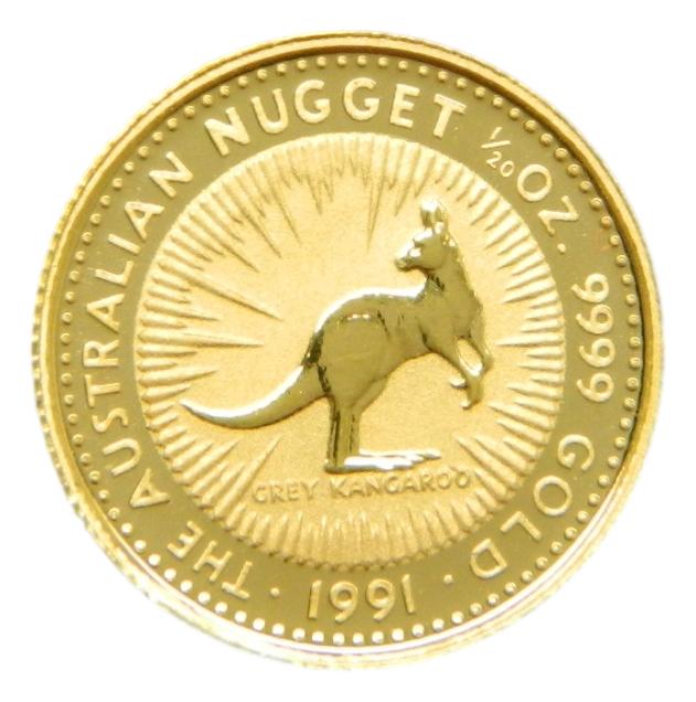 1991 - AUSTRALIA - NUGGET - CANGURO - 1/20 ONZA ORO 999 - 5 DOLARES
