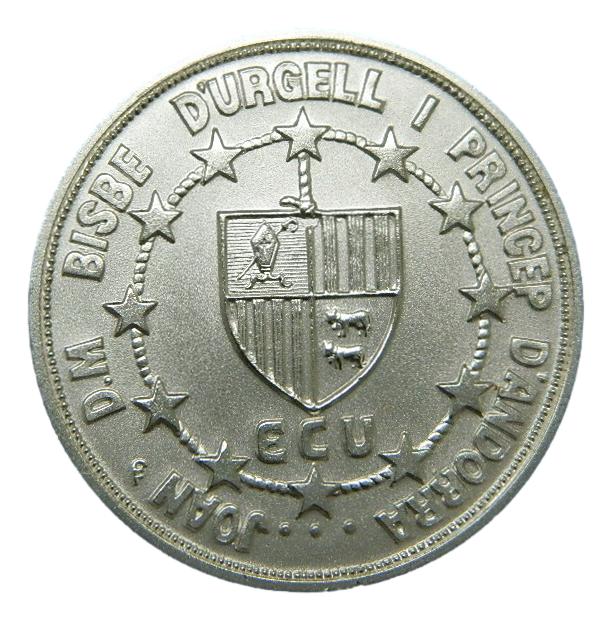 1991 - ANDORRA - 20 DINERS - ECU - JOAN D.M BIBSBE D URGELL