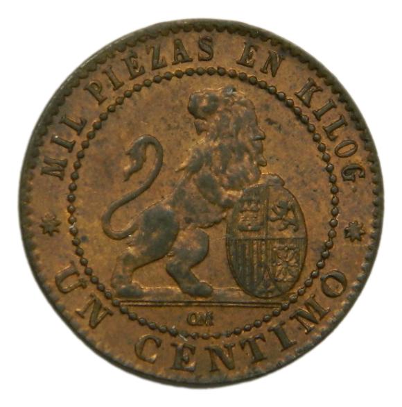 1870 - GOBIERNO PROVISIONAL - 1 CENTIMO - OM - SC