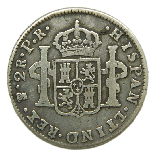 1782 PR - CARLOS III - 2 REALES - POTOSI - BC