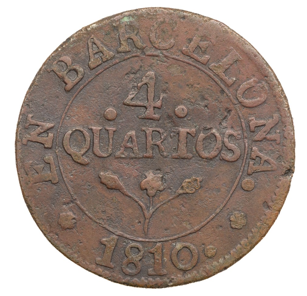 1810 - JOSE NAPOLEON - 4 CUARTOS - BARCELONA - MBC - S12/156
