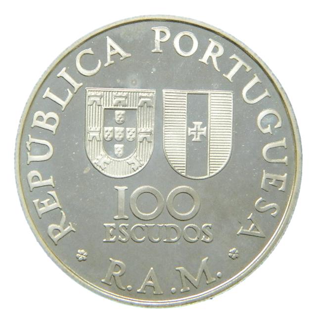 1981 - PORTUGAL - 100 ESCUDOS - MADEIRA - ZARCO - PLATA PROOF