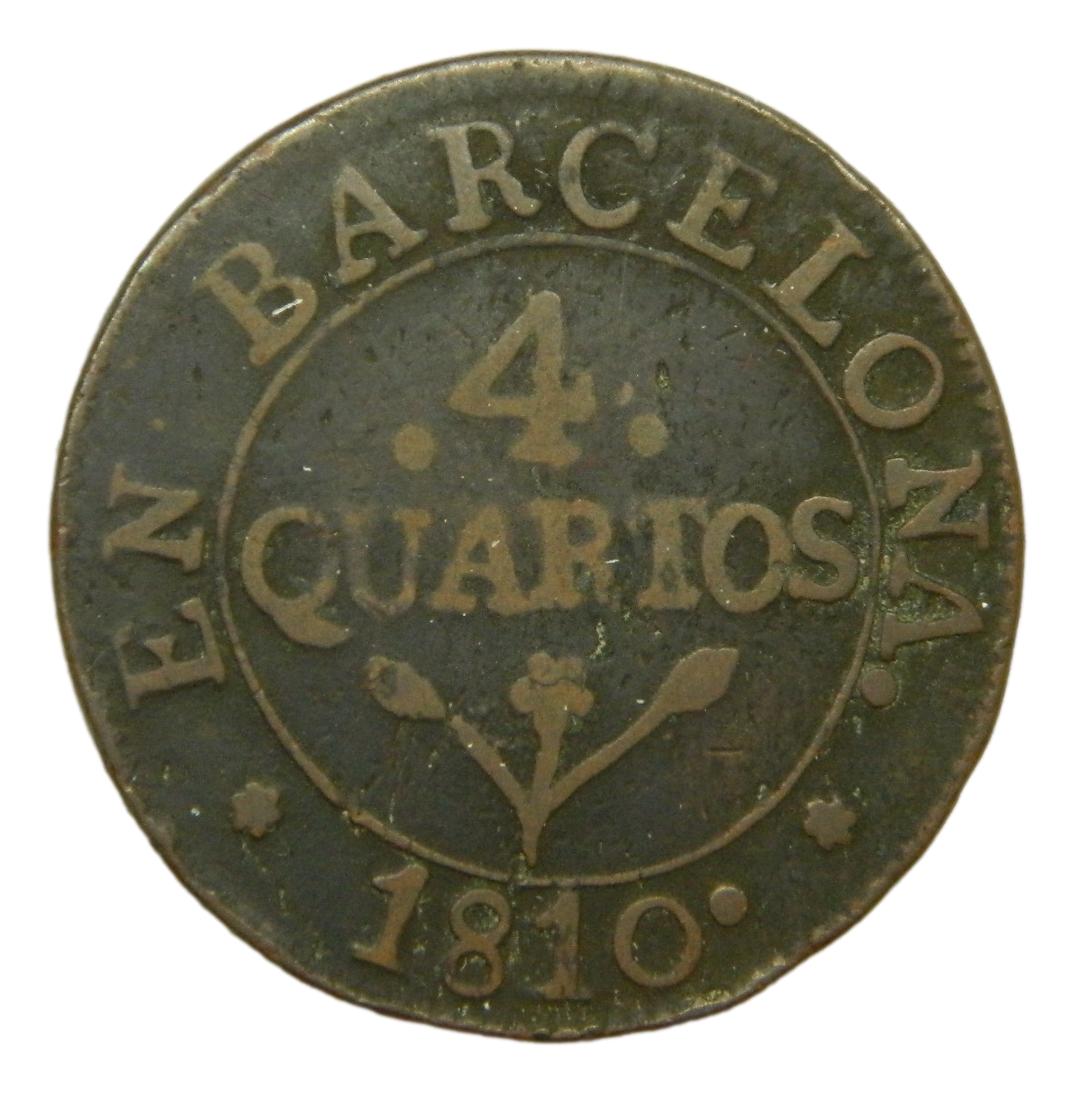 1810 - JOSE NAPOLEON - 4 QUARTOS - BARCELONA - BC+