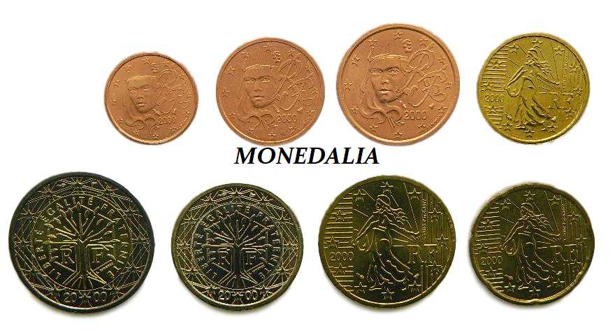2021 - FRANCIA - TIRA EUROS - 8 MONEDAS