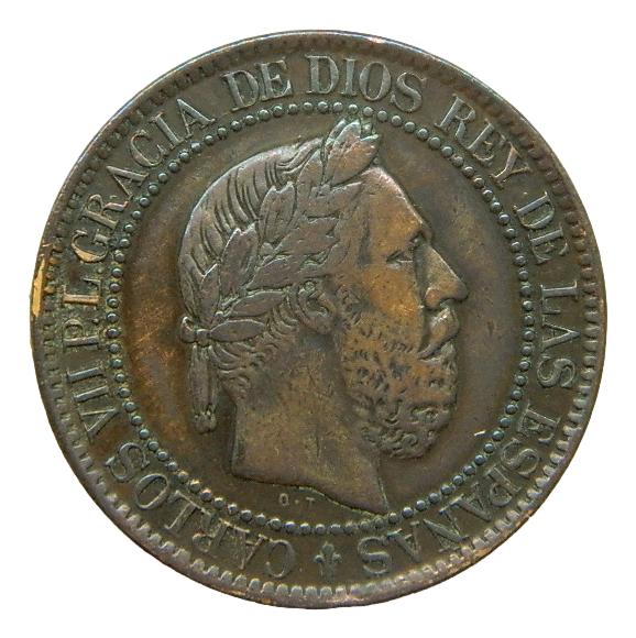 1875 - CARLOS VII - 10 CENTIMOS DE PESETA