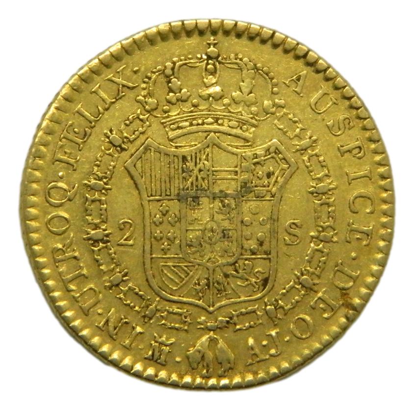 1823 AJ - FERNANDO VII - 2 ESCUDOS - MADRID - ORO