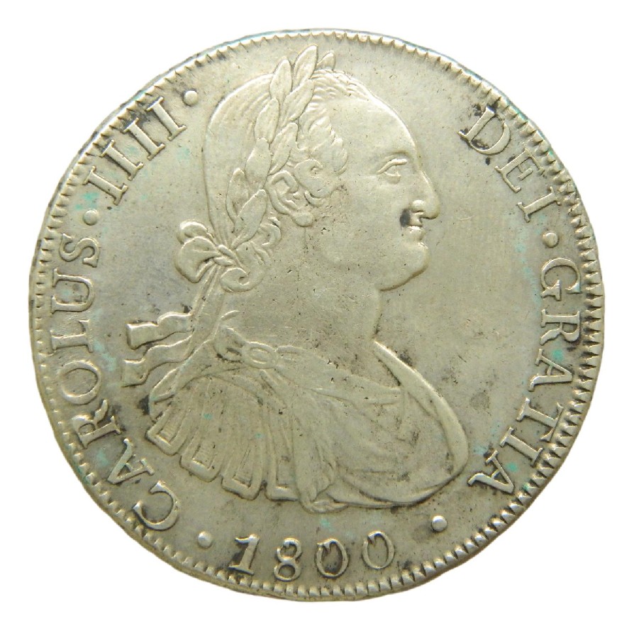 1800 AJ - CARLOS IV - 8 REALES - SANTIAGO - MBC+