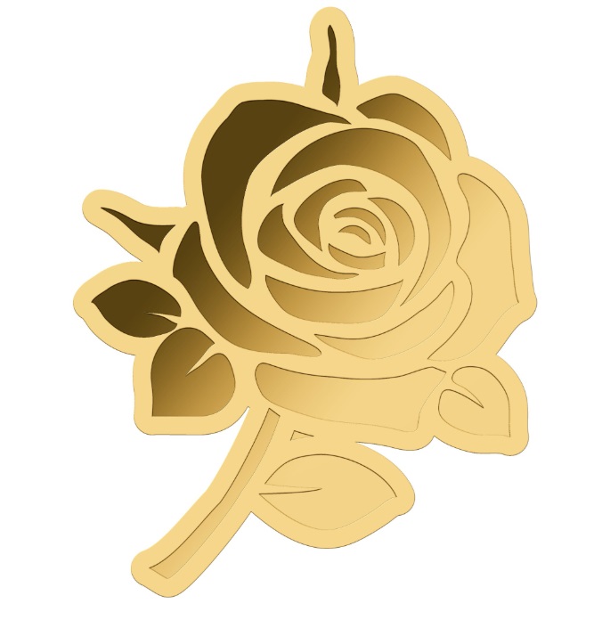 ROSA - MONEDA DE ORO FINO - 1/1000 OZ - 3000 FRANCS CFA - TCHAD - ESTUCHE