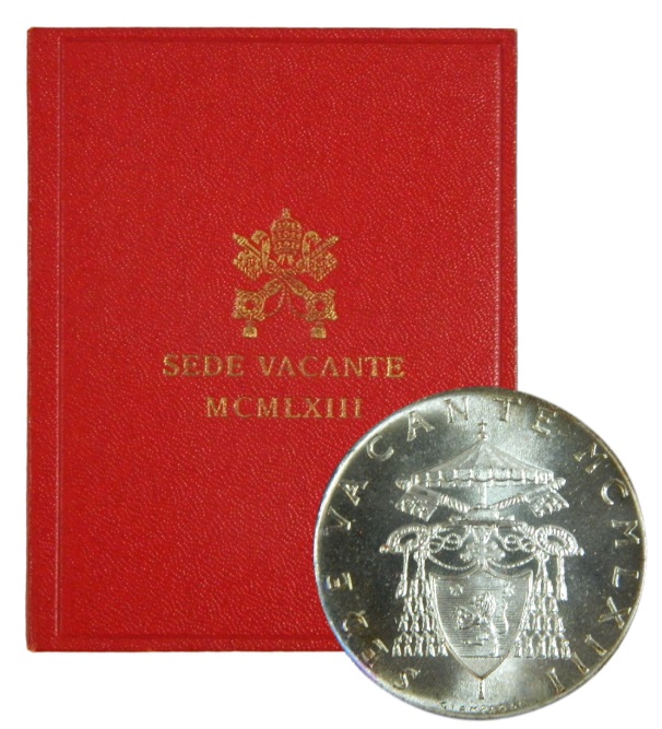 1963 - VATICANO - 500 LIRE - SEDE VACANTE - MCMLXIII - PLATA