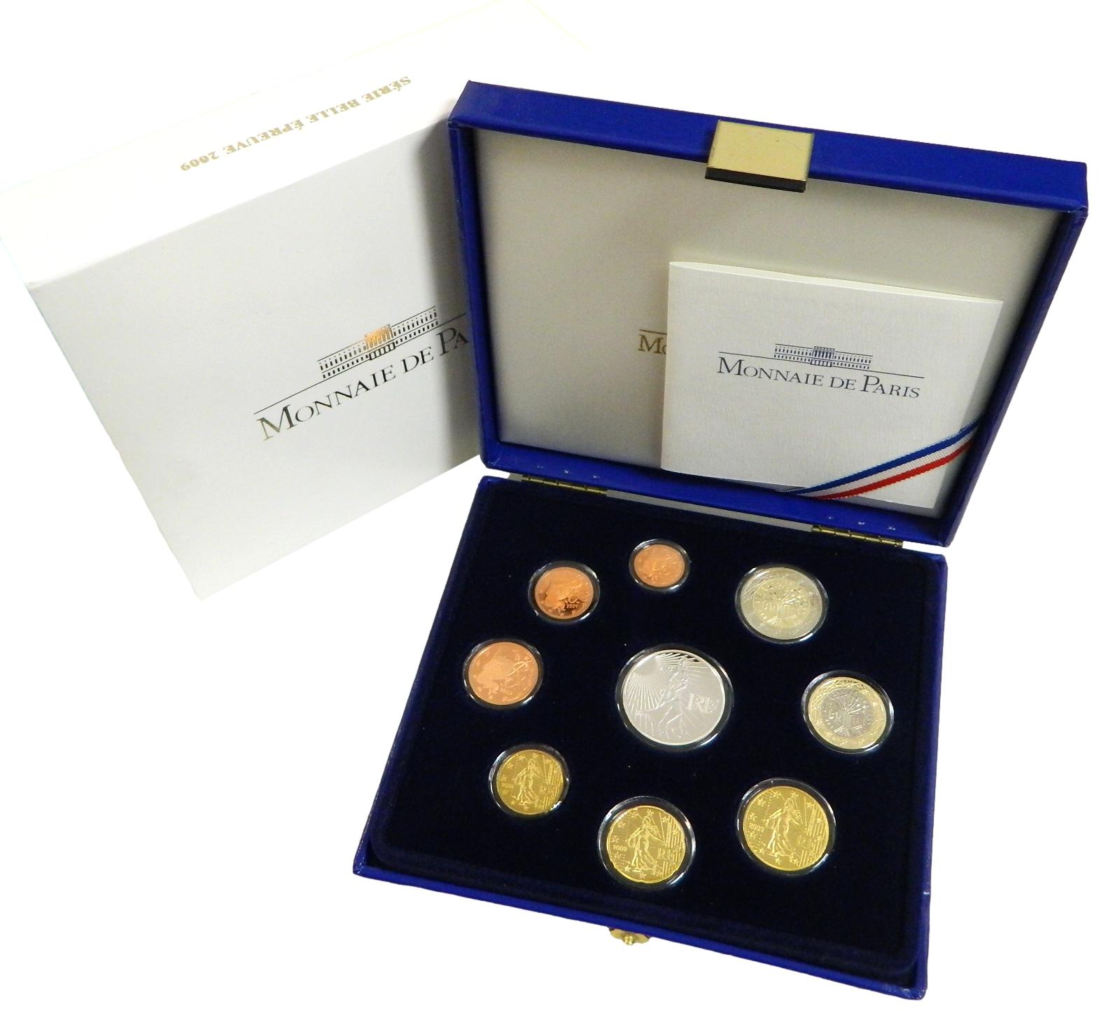 2009 - FRANCIA - EUROS PROOF - 9 MONEDAS