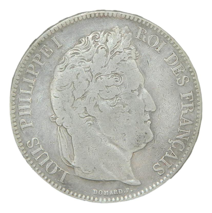 1833 W - FRANCIA - 5 FRANCS - LILLE - PLATA