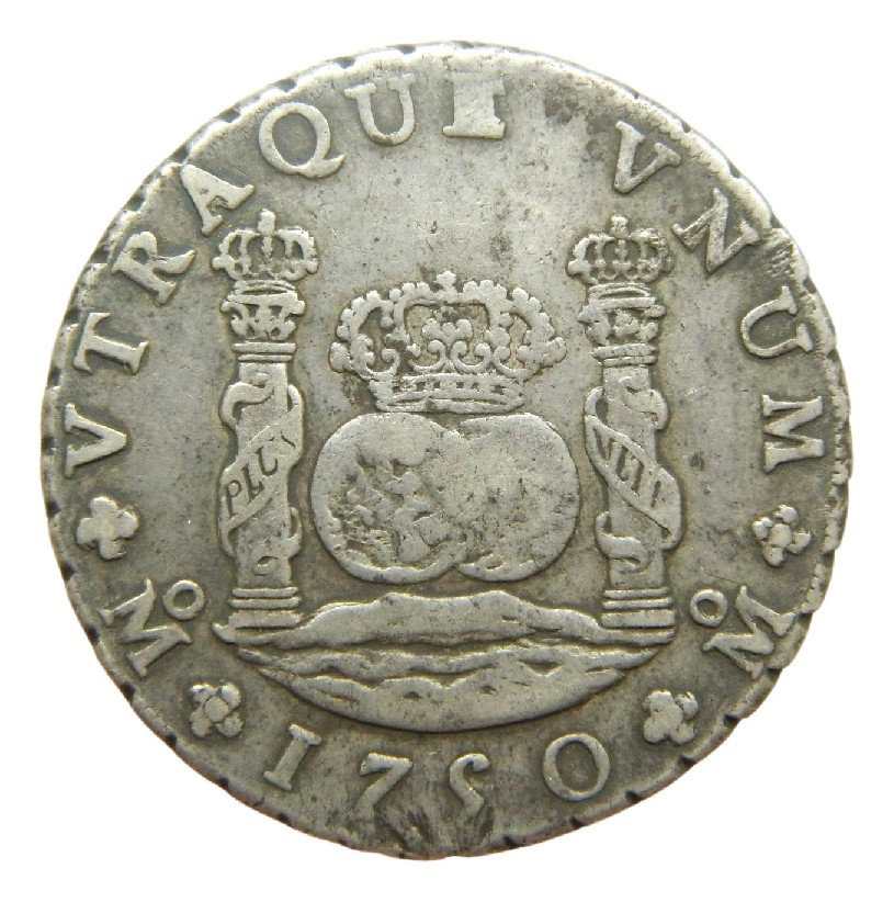 1750 MF - FERNANDO VI - 8 REALES - COLUMNARIO - MEXICO - MBC
