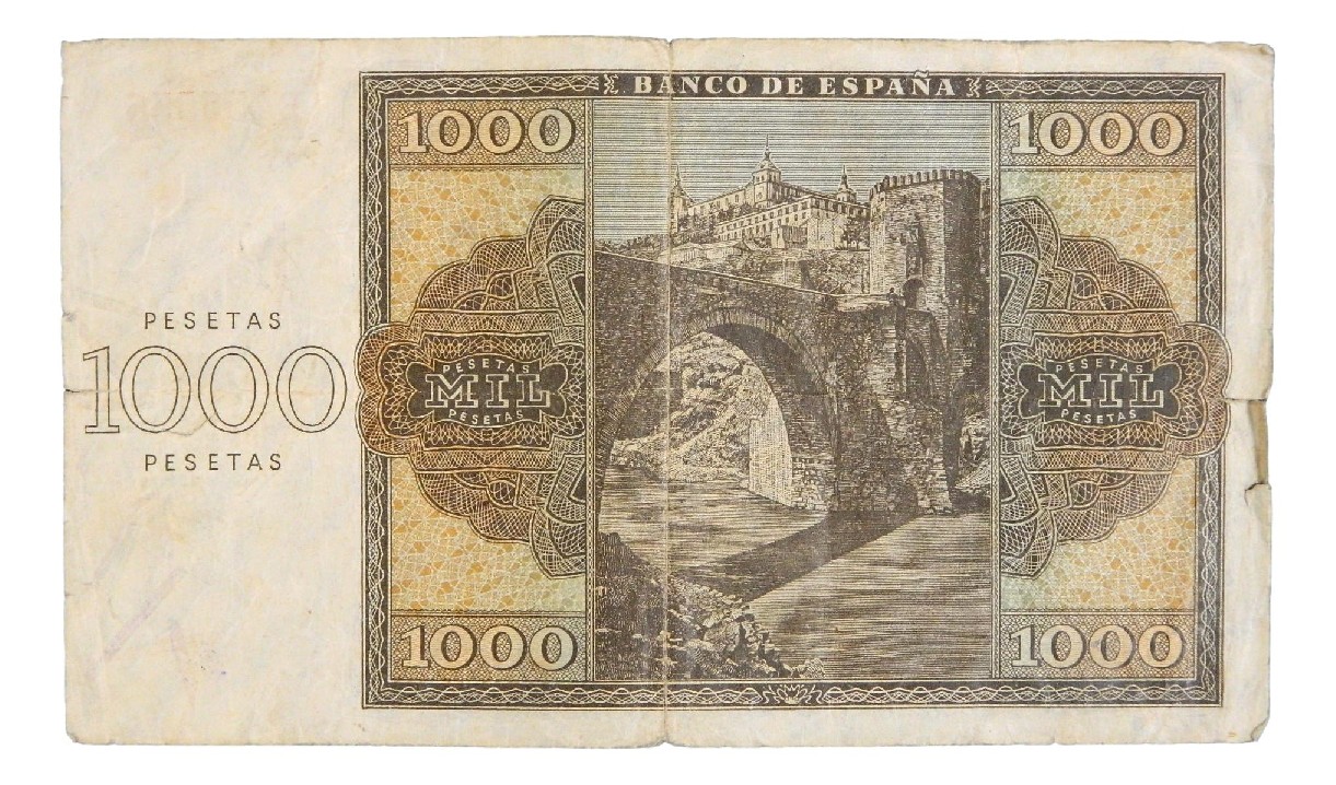 1936 - ESPAÑA - BILLETE - 1000 PESETAS - BURGOS - BC