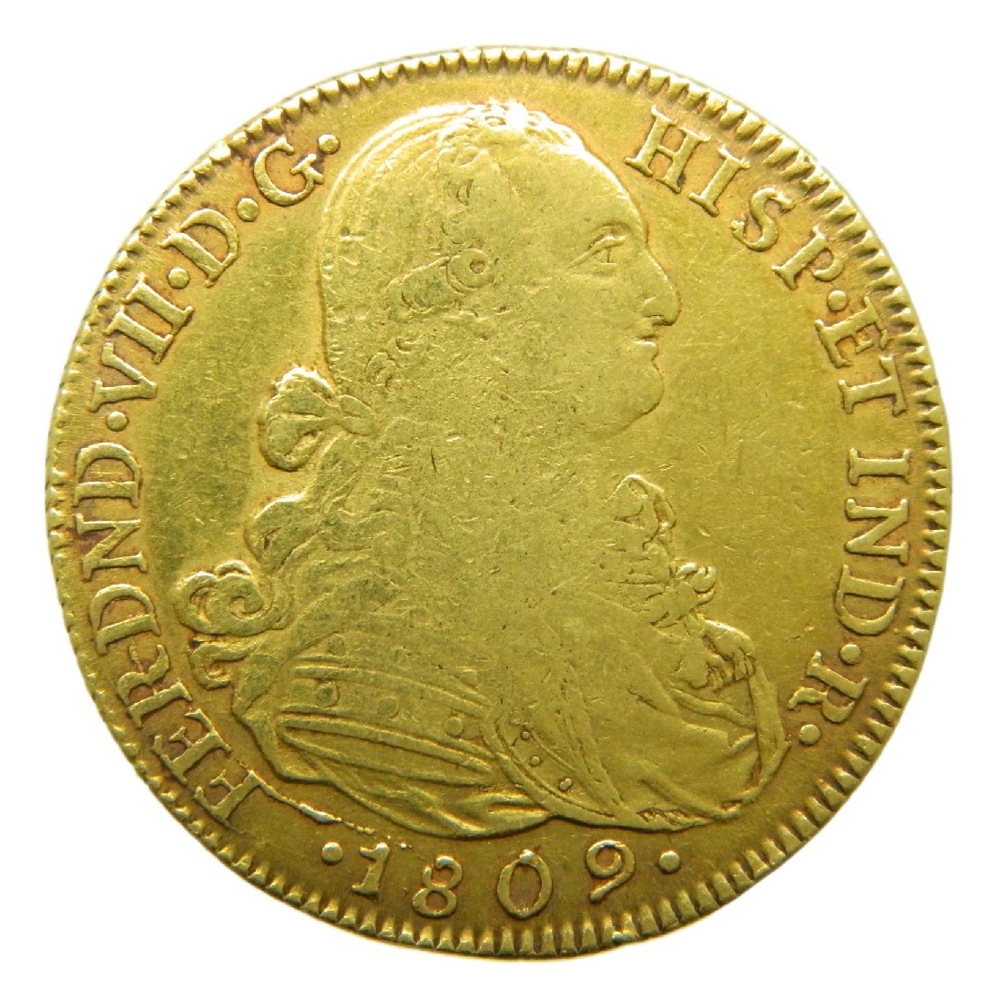 1809 JF - FERNANDO VII - 8 ESCUDOS - NUEVO REINO - MBC-