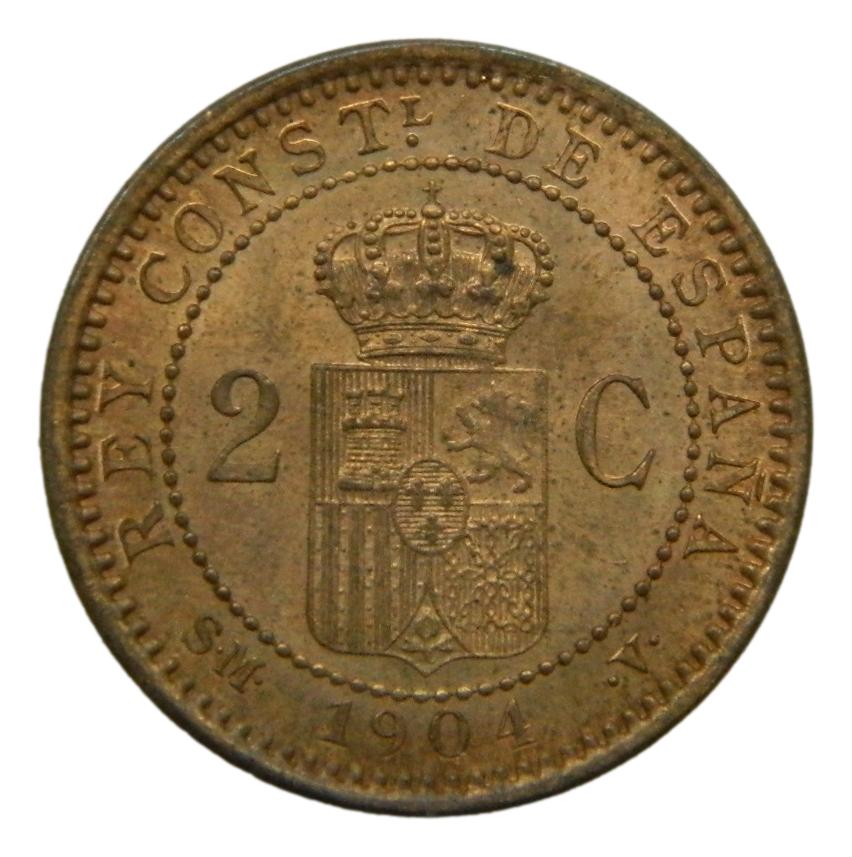 1904 - ALFONSO XIII - 2 CENTIMOS - SMV