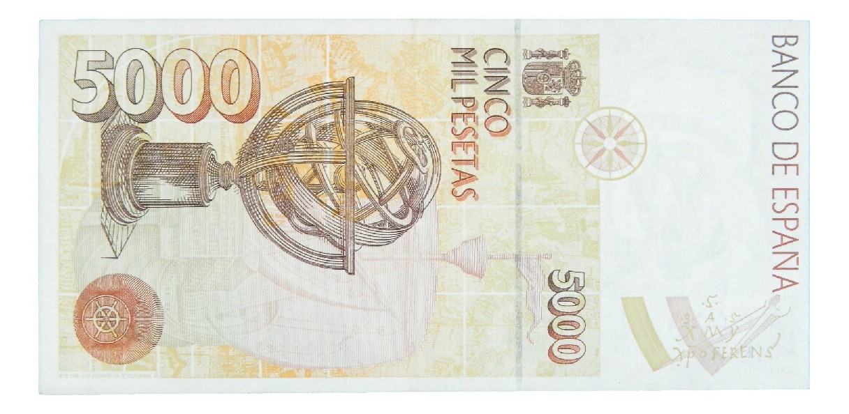 1992 - ESPAÑA - BILLETE - 5000 PESETAS - CRISTOBAL COLON - EBC