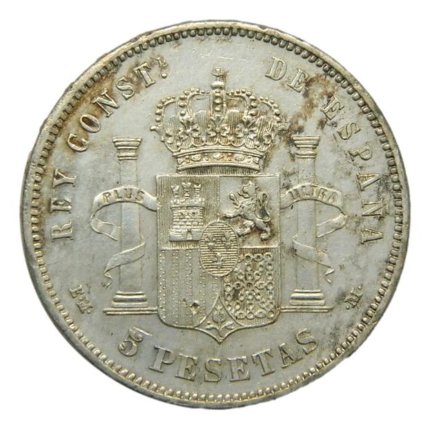1878 *18-78 - ALFONSO XII - 5 PESETAS - EMM - MBC