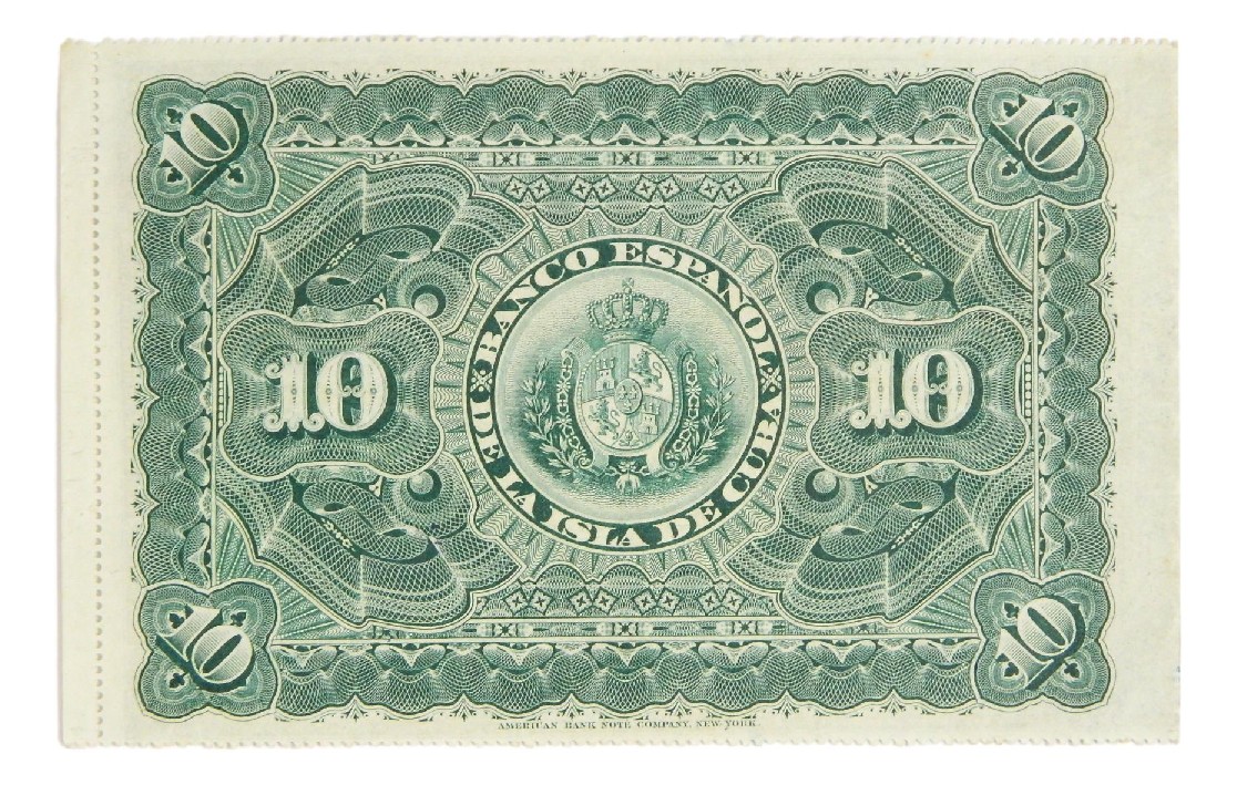 1896 - CUBA - BILLETE - 10 PESOS - EBC