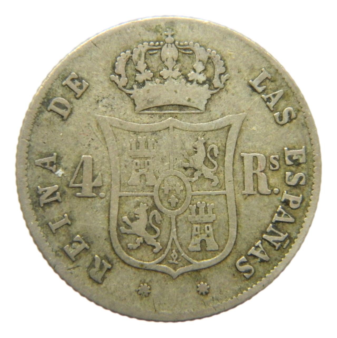 1861 - ISABEL II - 4 REALES - BARCELONA - MBC