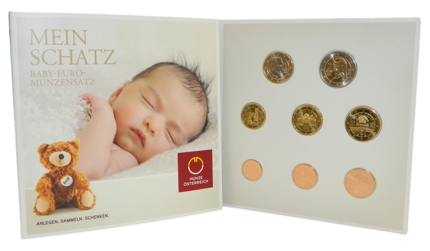 2025 - AUSTRIA - CARTERA EUROS - 8 MONEDAS - BEBE
