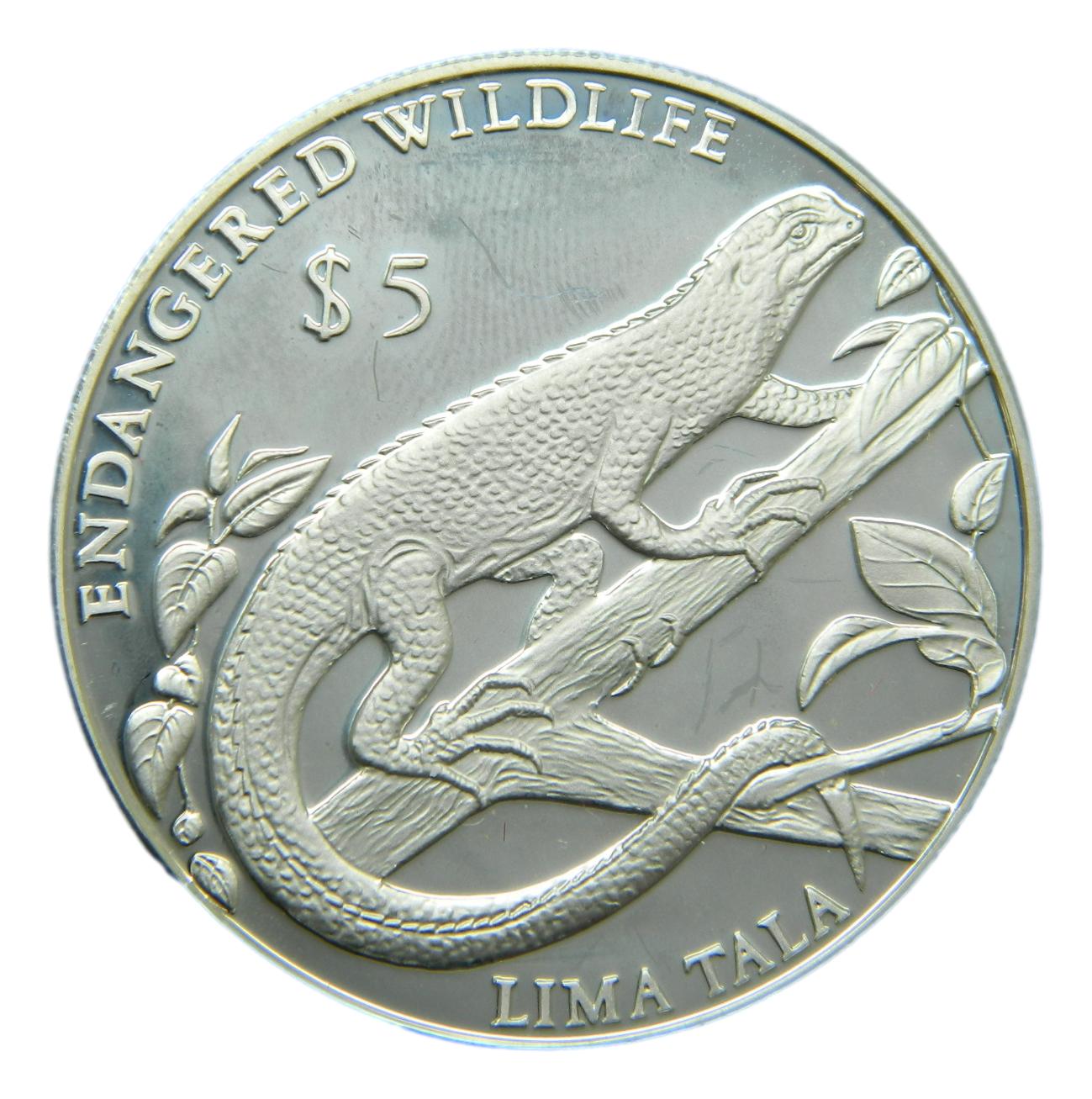 1993 - TOKELAU - 5 DOLAR - LIMA TALA - PLATA PROOF
