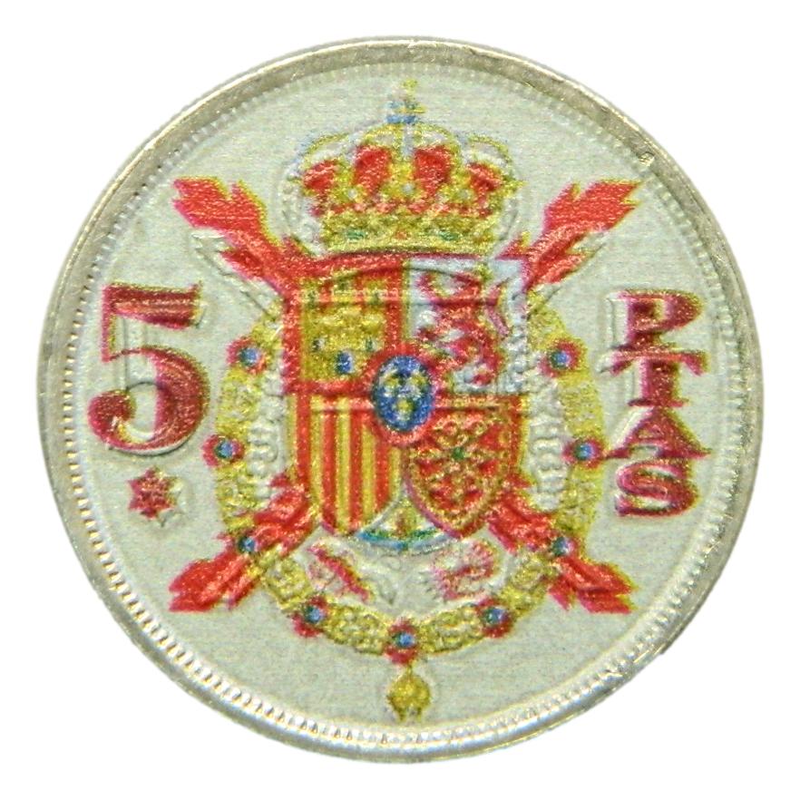 1975 - JUAN CARLOS I - 5 PESETAS ESPAÑA - COLOR 