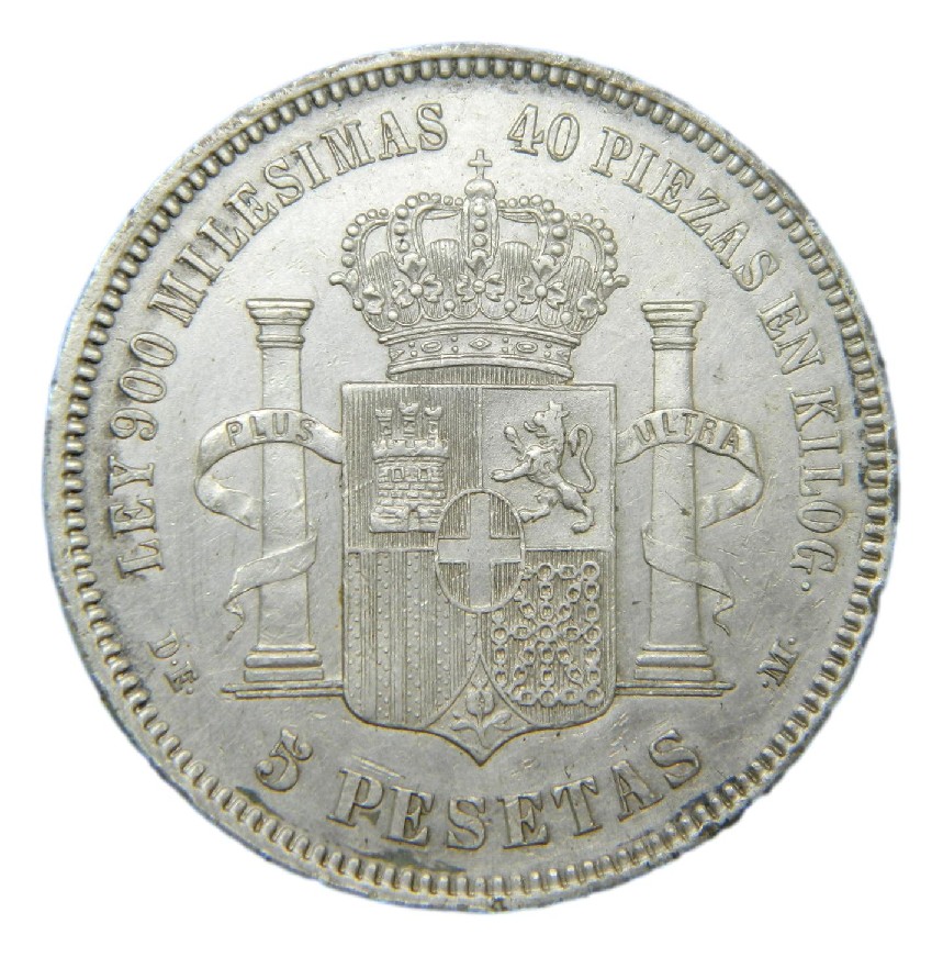 1871 *18-75 - AMADEO I - 5 PESETAS - DEM - MBC