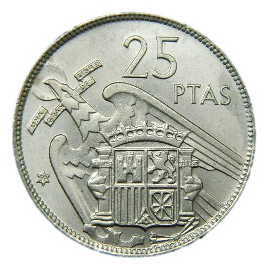 1957 *59 - FRANCO - 25 PESETAS - SC