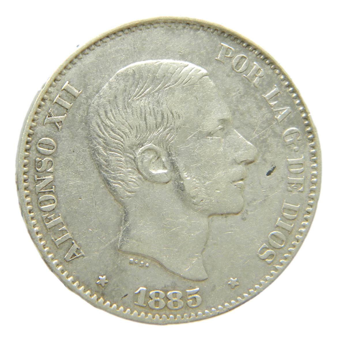 1885 - ALFONSO XII - 50 CENTAVOS DE PESO - MANILA