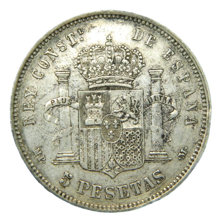 1889 *18-89 - ALFONSO XIII - 5 PESETAS - MPM