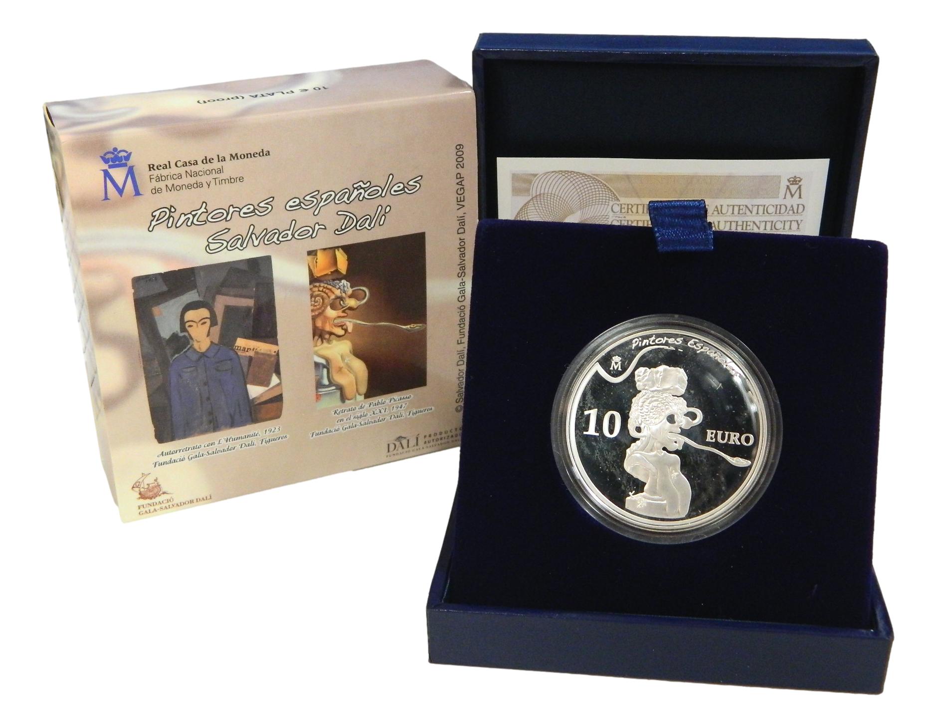 2009 - ESPAÑA - 10 EUROS - DALI - RETRATO DE PABLO PICASSO EN EL SIGLO XXI - 10 EURO