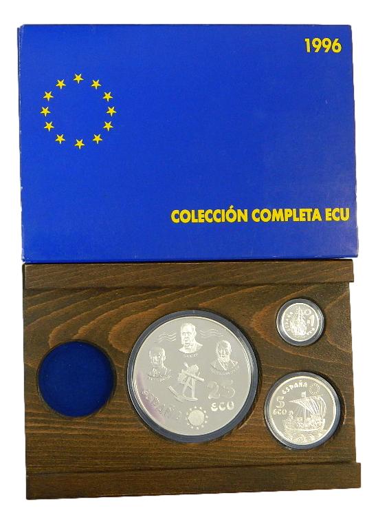 1996 - ESPAÑA - COLECCION ECU - 3 MONEDAS