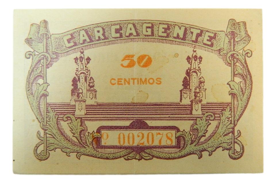 CARCAGENTE - BILLETE - 50 CENTIMOS - AGB 449 - EBC+
