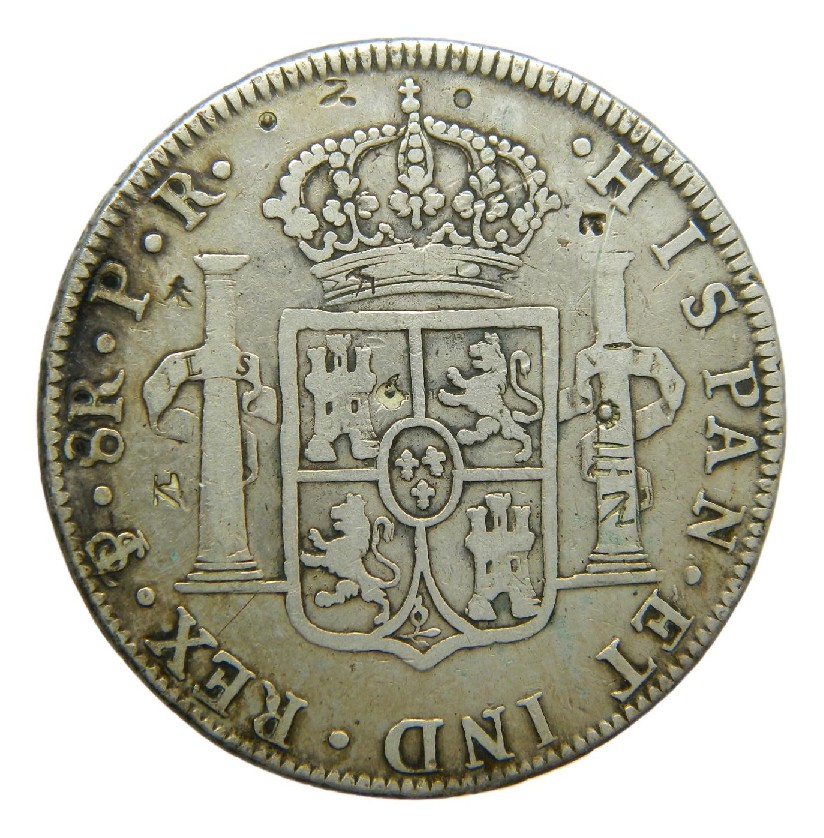 1794 PR - CARLOS IV - 8 REALES - POTOSI - RESELLOS