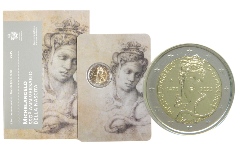 2025 - SAN MARINO - 2 EURO - MICHELANGELO