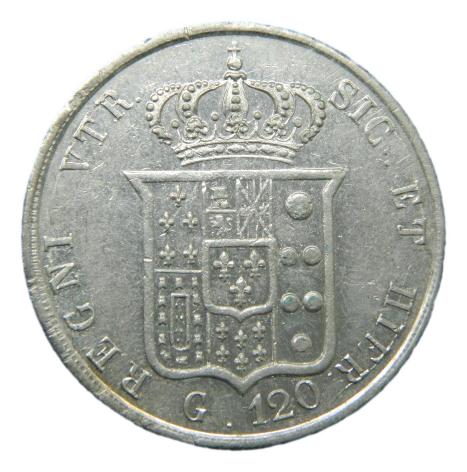 1857 - ITALIA - 120 GRANA - NAPOLES - EBC - S10/490