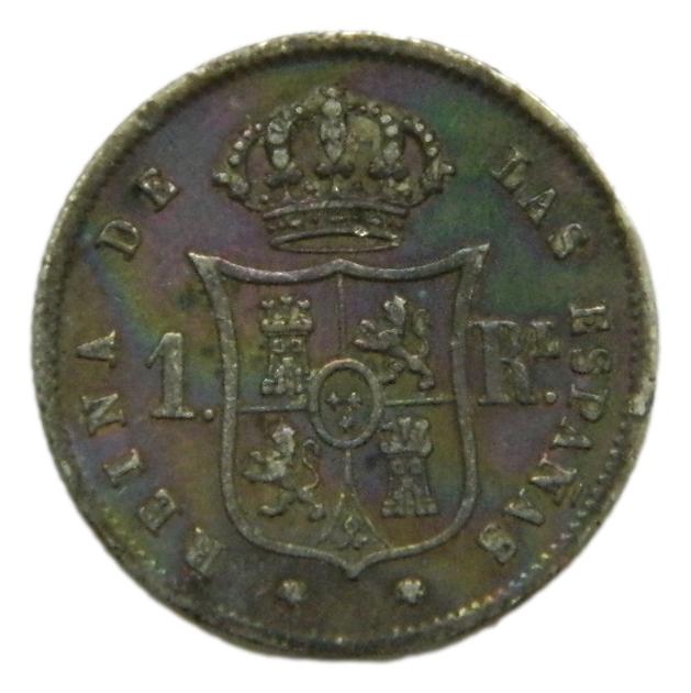 1859 - ISABEL II - 1 REAL - PLATA - MADRID