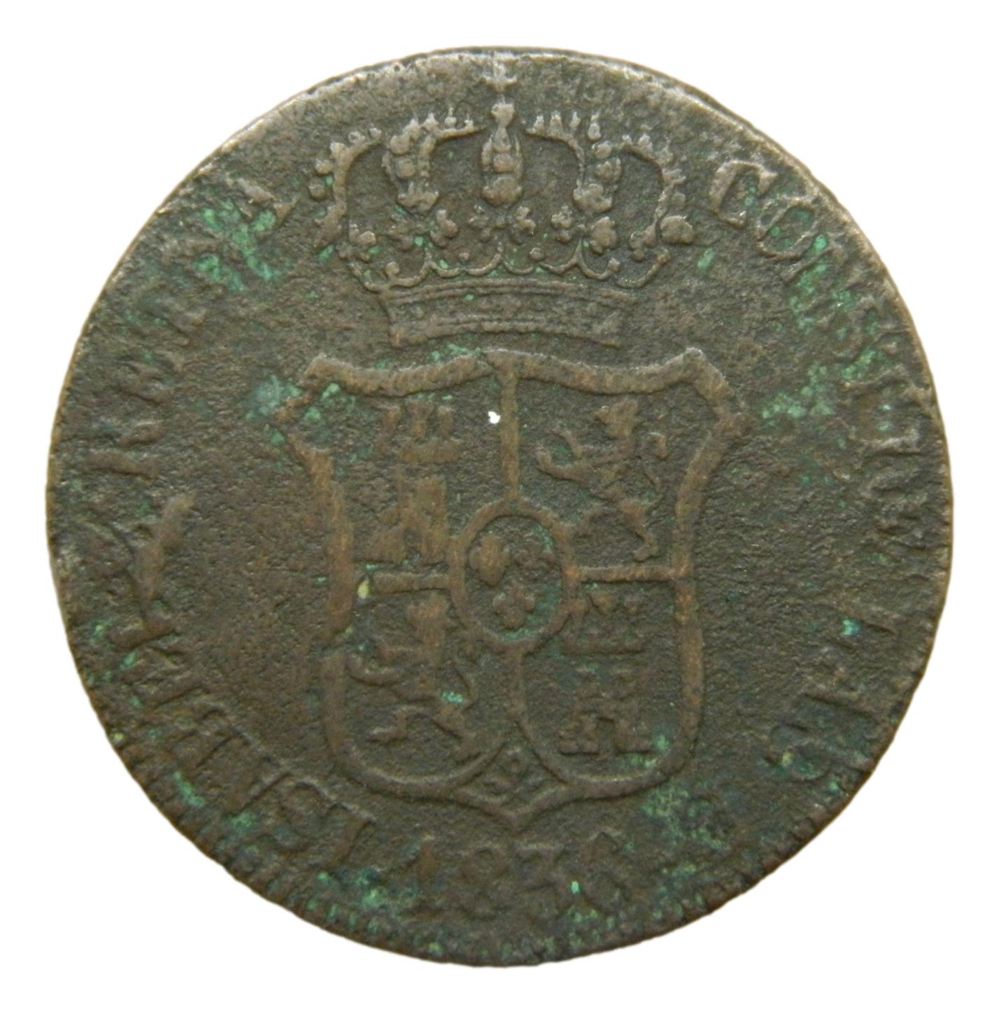 1836 - ISABEL II - 6 CUARTOS - BC - S9/284