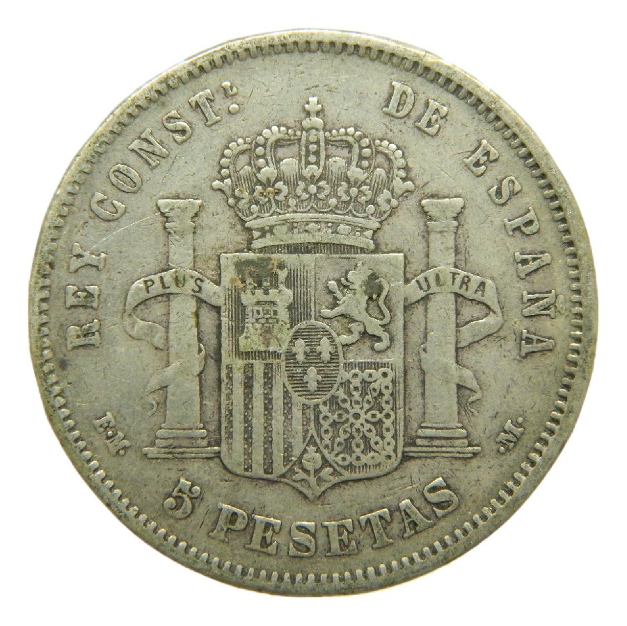 1879 - ALFONSO XII - 5 PESETAS - EMM - BC