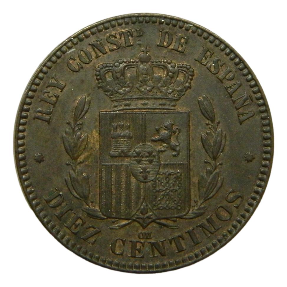 1878 OM - ALFONSO XII - 10 CENTIMOS - BARCELONA - SC-
