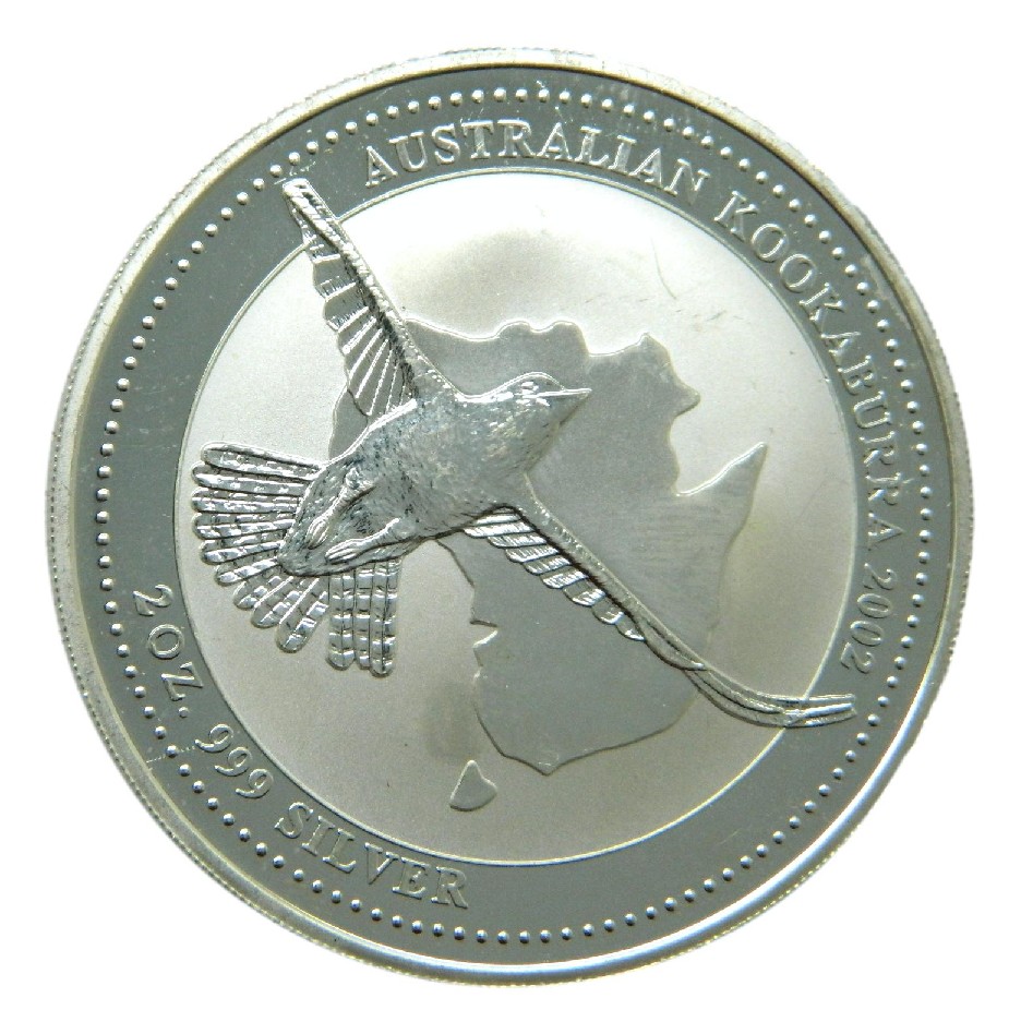 2002 - AUSTRALIA - KOOKABURRA - 2 ONZAS AG - 2 DOLLARS