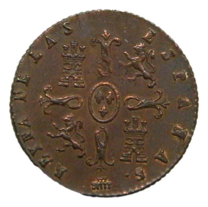 1844 - ISABEL II - 2 MARAVEDIS - SEGOVIA - EBC