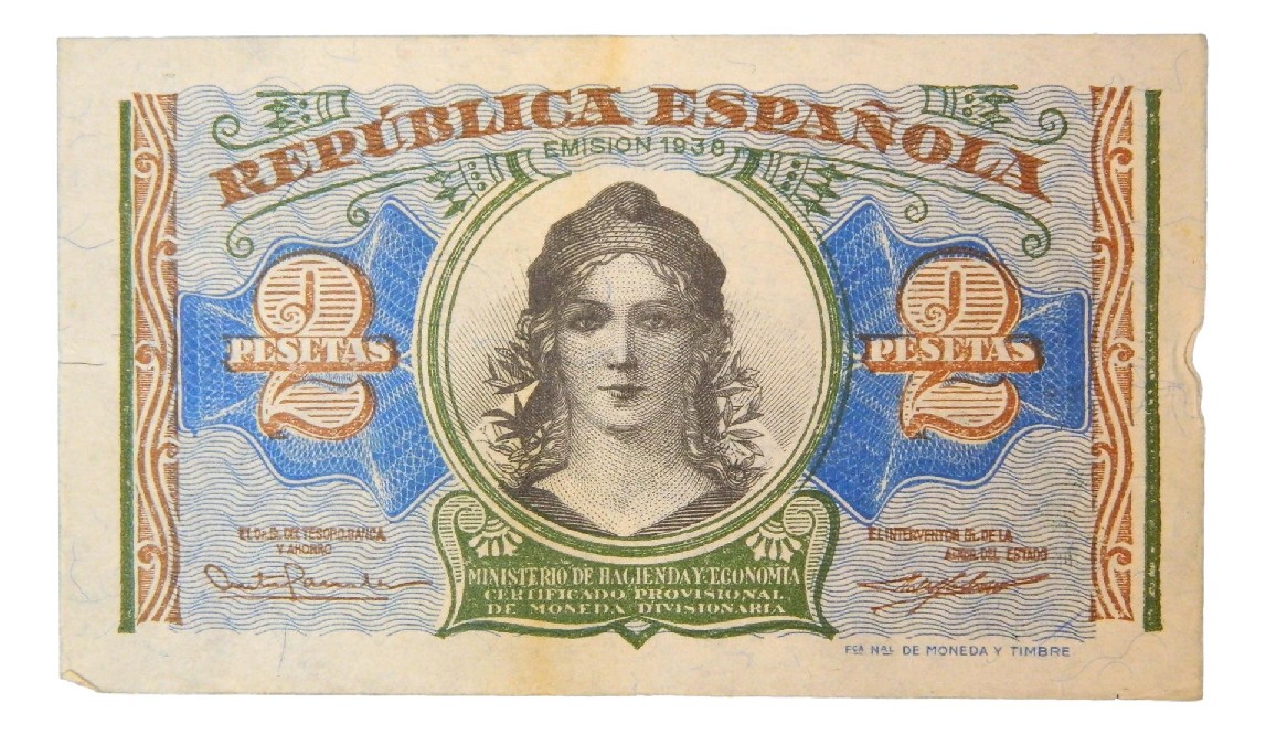 1938 - ESPAÑA - BILLETE - 2 PESETAS - MBC