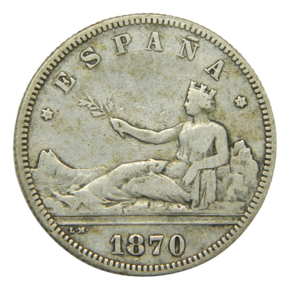 1870 *18-70 - GOBIERNO PROVISIONAL - 2 PESETAS - SNM - BC