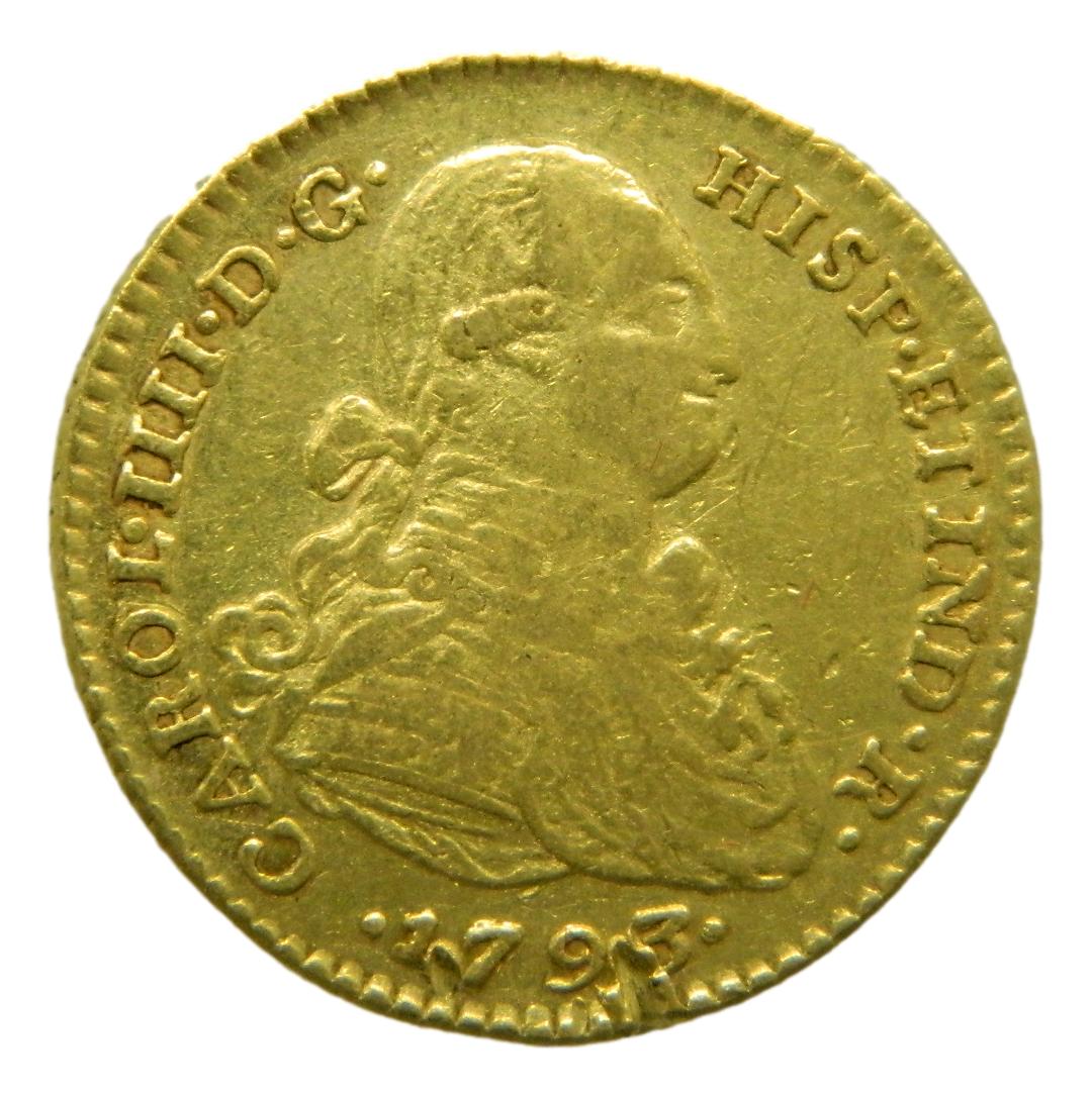1793 JJ - CARLOS IV - 2 ESCUDOS - NUEVO REINO - MBC