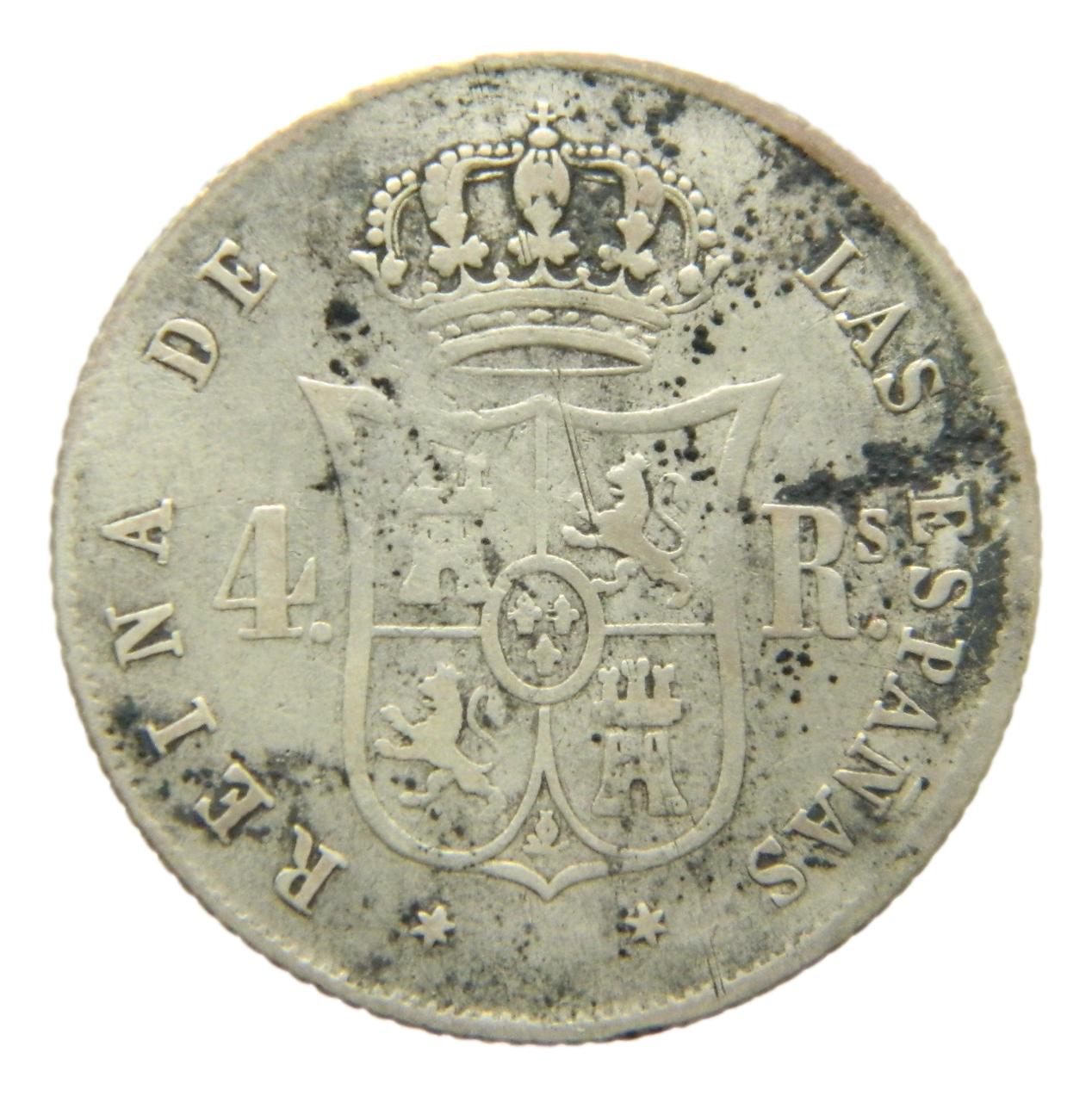 1852 - ISABEL II - 4 REALES - MADRID - BC