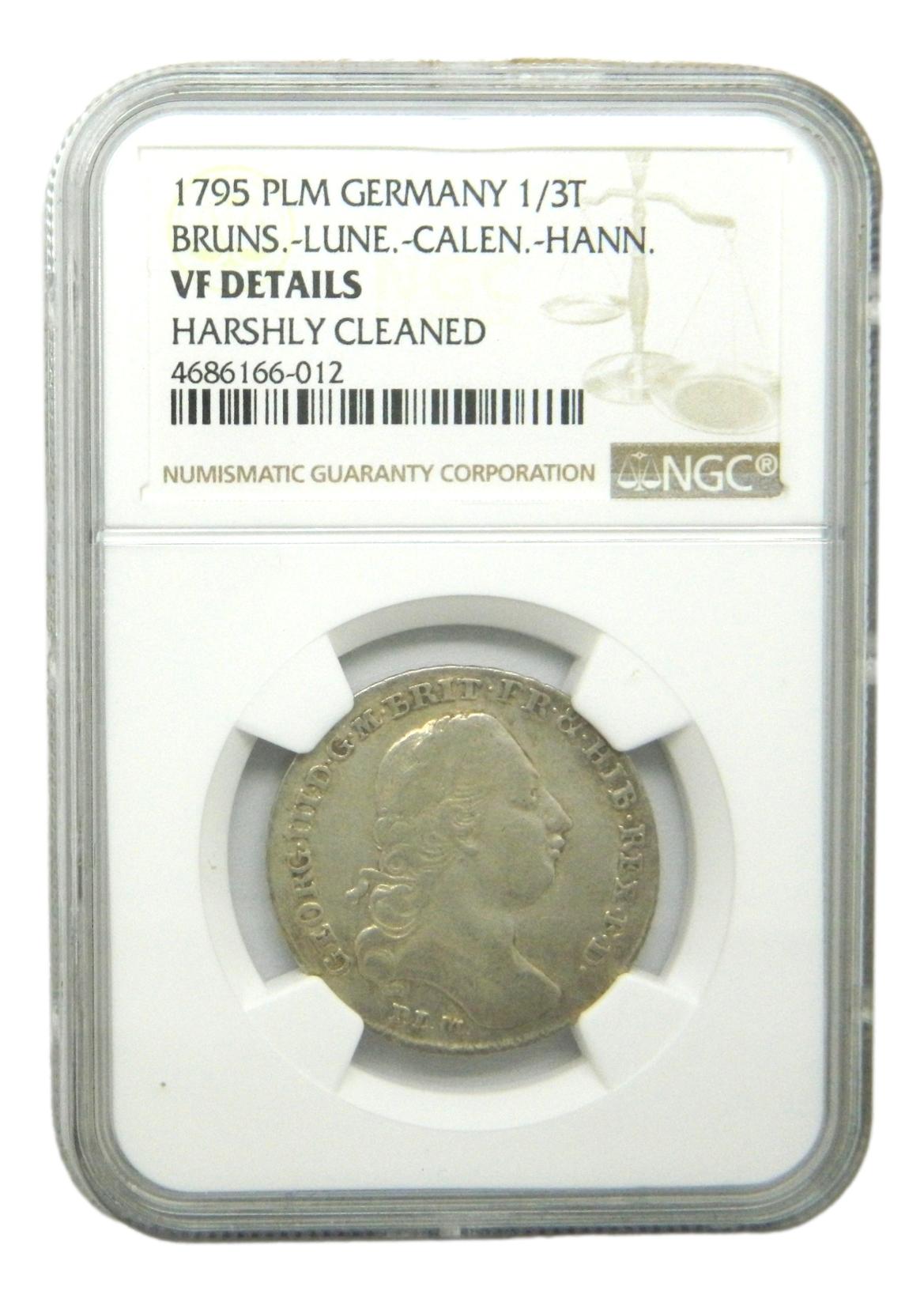 1795 PLM - ALEMANIA - 1/3 THALER - PLATA - NGC - S10