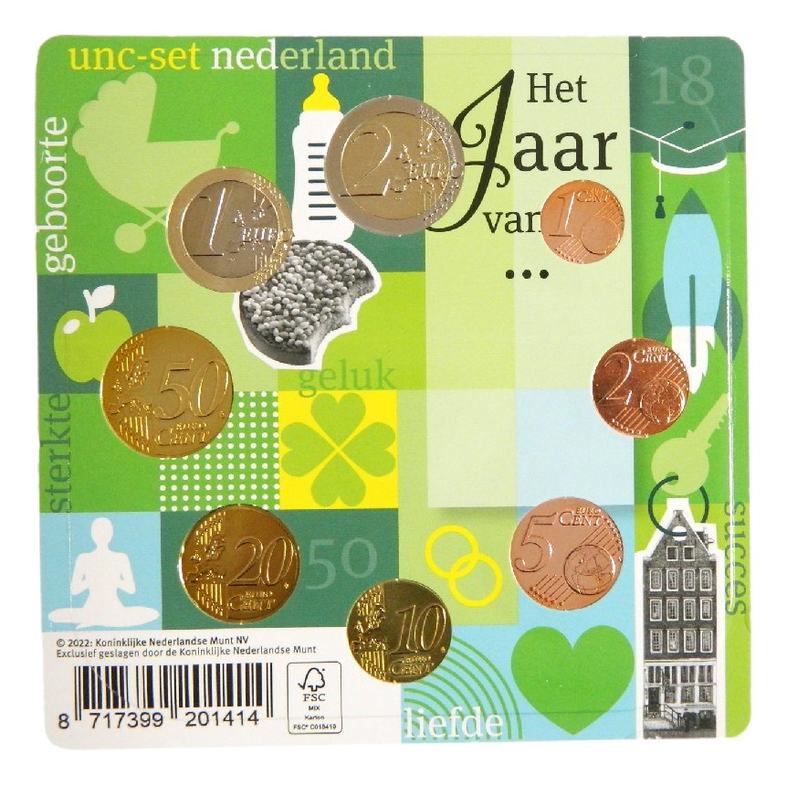2022 - HOLANDA - EUROSET - 8 MONEDAS - NUEVO MODELO