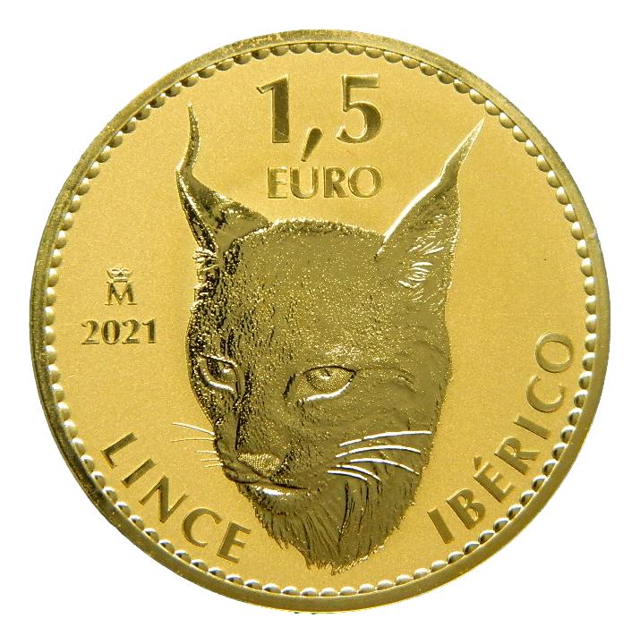 2021 - ESPAÑA - 1,5 EURO - LINCE IBERICO - 1 ONZA ORO