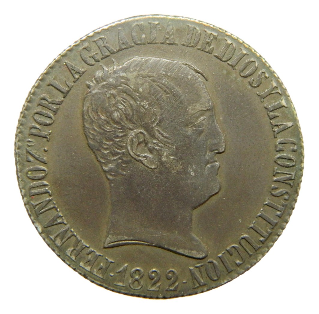 1822 RD - FERNANDO VII - 20 REALES - SEVILLA - MBC